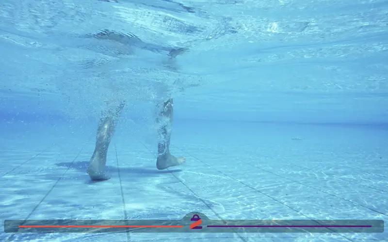 حرکت قدم برداشتن به عقب در آب